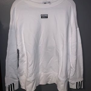 White Adidas Crewneck